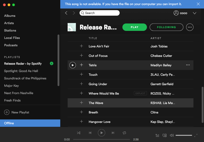 Spotify won't download